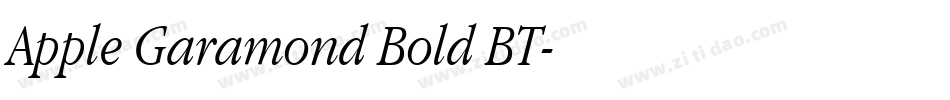 Apple Garamond Bold BT字体转换